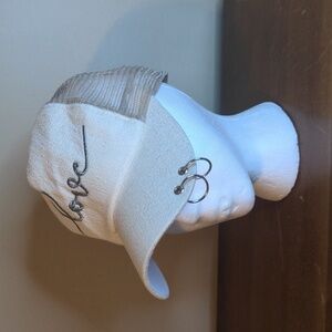 BEACH LOVE TRUCKER HAT Adjustable Snap Back  Ringed Brim